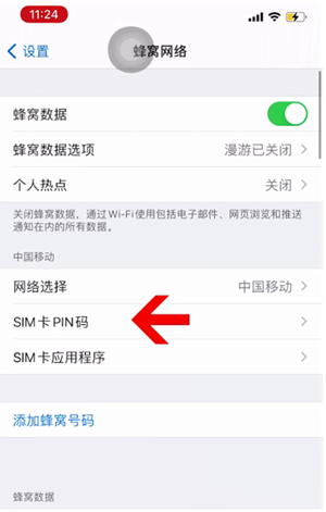 瑞溪镇苹果14维修网分享如何给iPhone14的SIM卡设置密码 