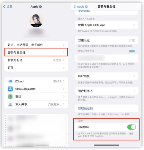 瑞溪镇苹果手机维修分享iOS 16 自动验证功能开启方法 